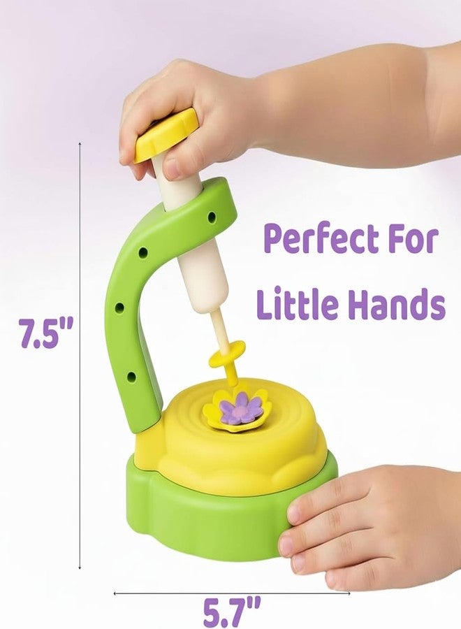 TOMLEON Fabric Flower Bouquet Craft Kit for Girls Ages 3+ - Create Reusable Fabric Flowers with Press Tool & Stems - Endless DIY Bouquets - No Glue, No Sewing - Perfect Creative Gift for Kids - Image 5